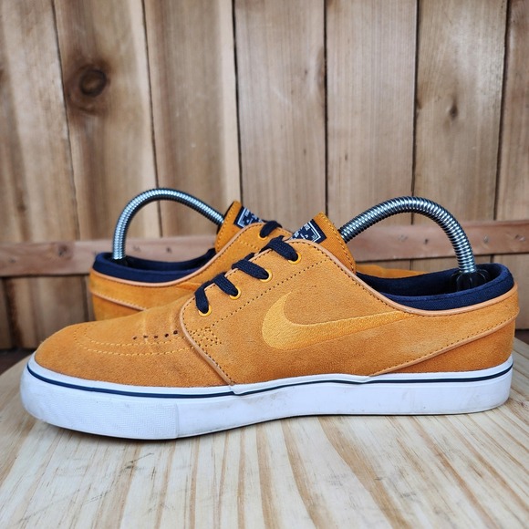 Nike SB Stefan Janoski Shoes Mens Size 8 Yellow Suede Skate Shoes 333824-774 - Picture 6 of 9